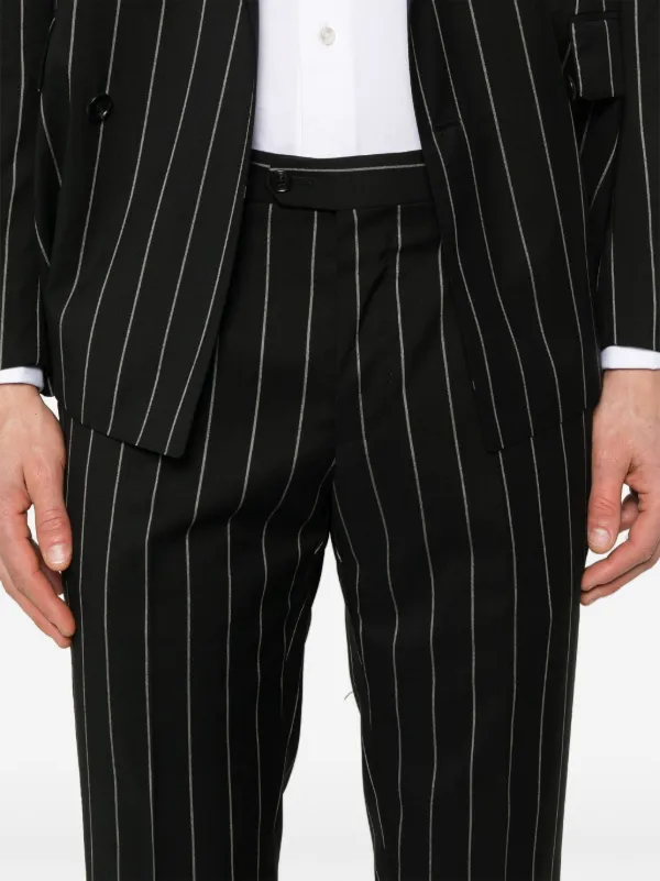セットアップ TAGLIATORE TWO-PIECE SUIT IN PINSTRIPED STRETCH COTTON Tagliatore Pinstriped Suit | Green | FARFETCH