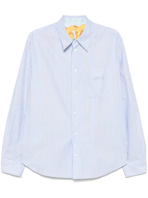 Versace camisa con rayas estampadas