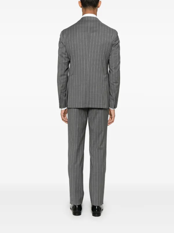 TAGLIATORE ストライプスーツ　ダークグレー Tagliatore ストライプ スーツ | グレー | FARFETCH JP