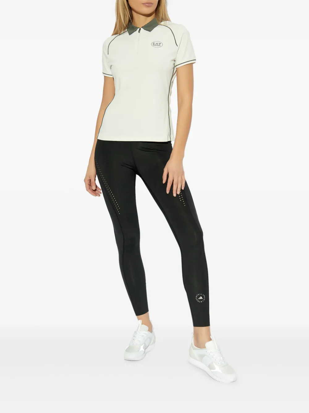 ea7emporioarmani Ea7 Emporio Armani Polotop met logoprint - Wit