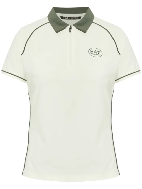 Ea7 Emporio Armani logo-print polo top
