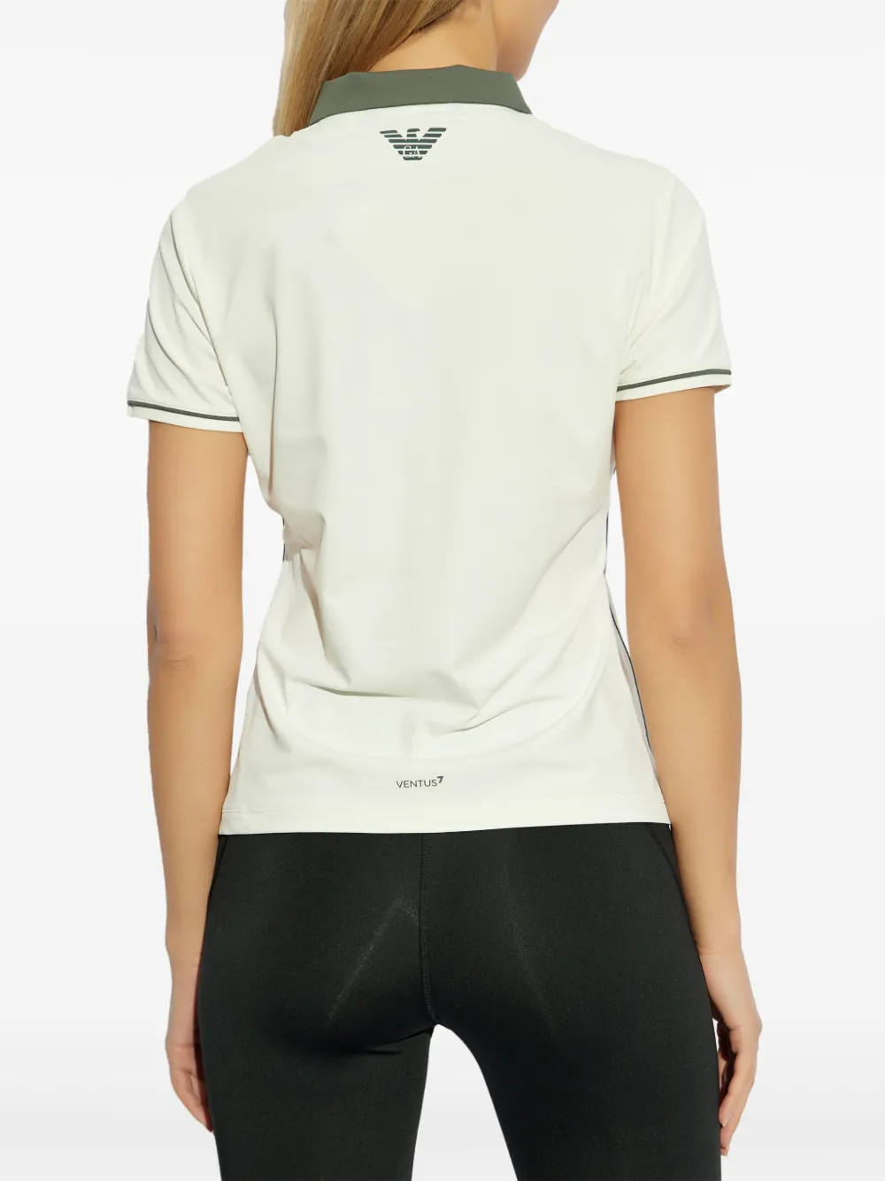 EA7 LOGO-PRINT POLO TOP