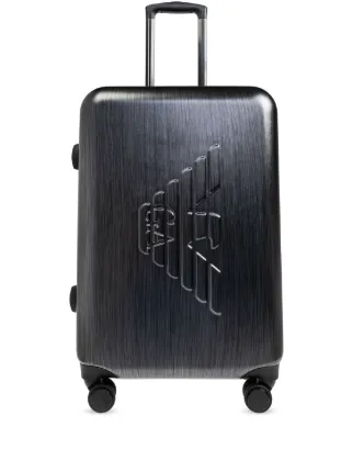 Emporio Armani Medium logo-embossed Trolley | Silver | FARFETCH