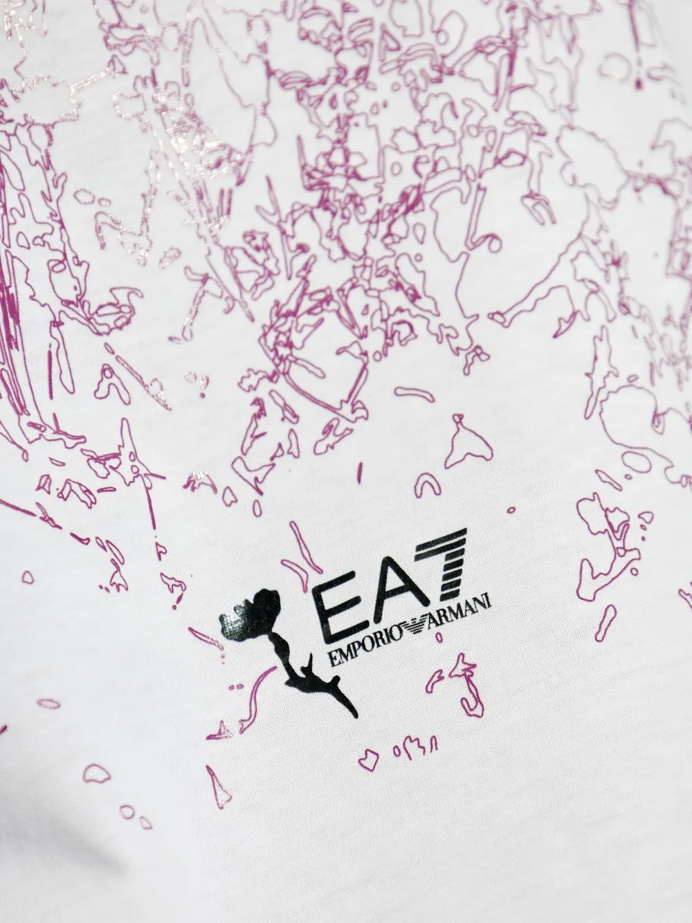 Ea7 Emporio Armani T-shirt met logoprint Wit