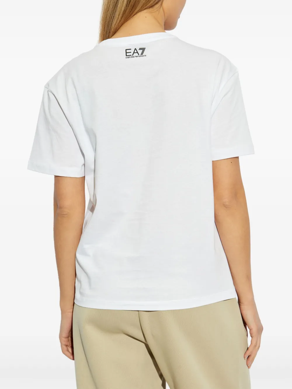 Ea7 Emporio Armani T-shirt met logoprint Wit