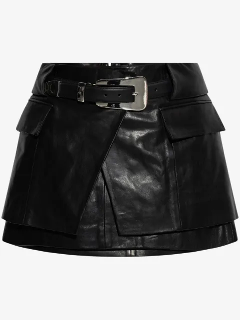 IRO leather mini skirt