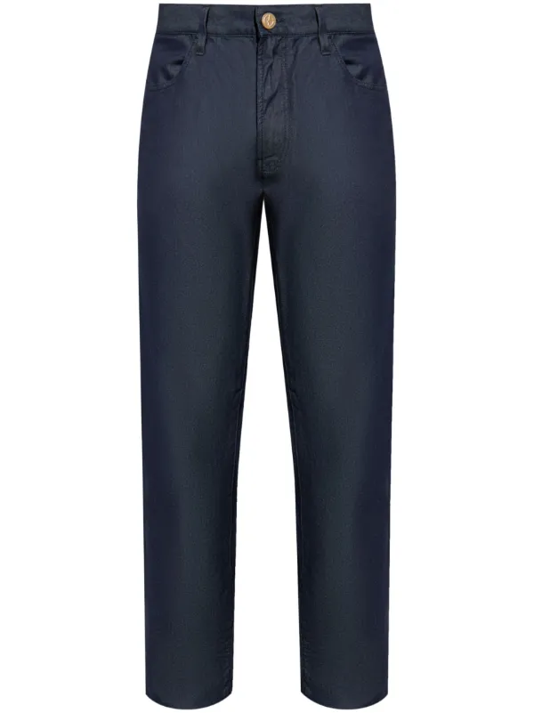 Giorgio Armani Cotton Tapered Leg Jeans Blue FARFETCH VN