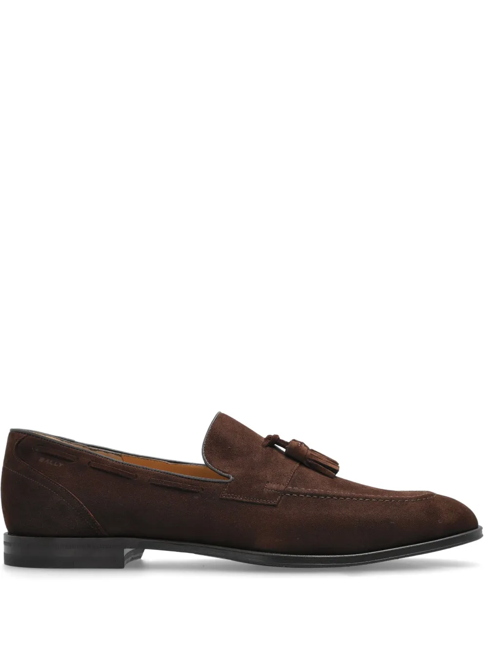 Bally Leren loafers Bruin