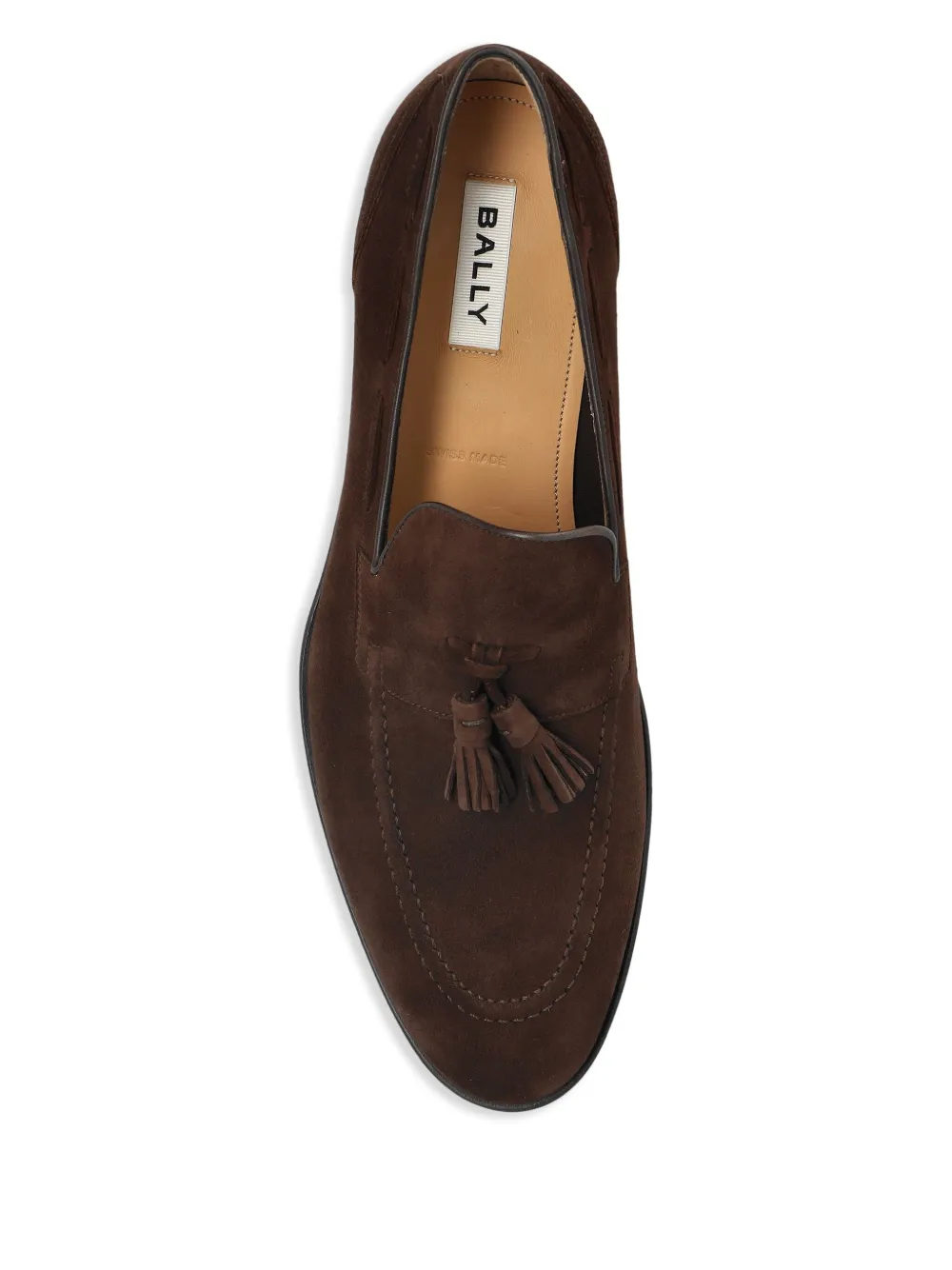 Bally Leren loafers Bruin