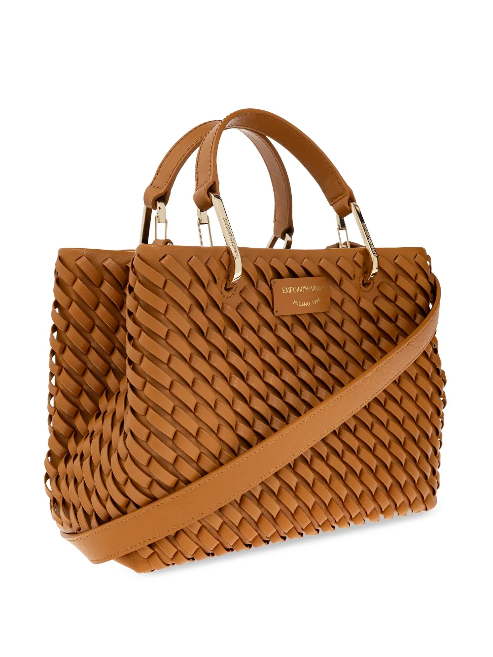 Shop Emporio Armani Myea Tote Bag In Brown