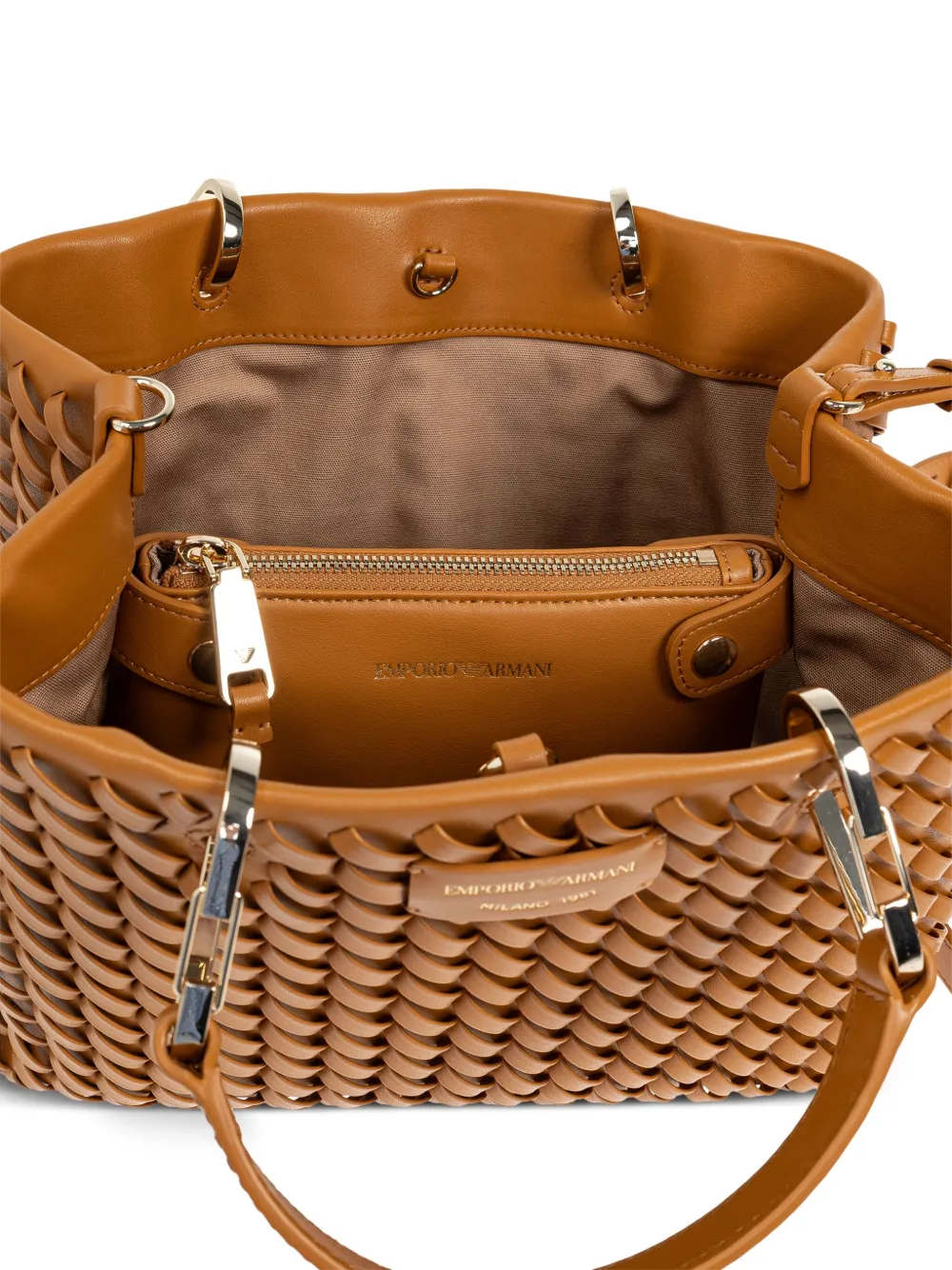 Shop Emporio Armani Myea Tote Bag In Brown