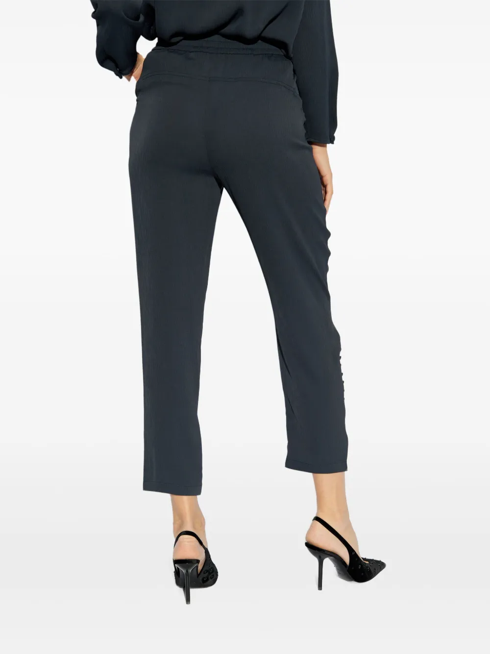 EMPORIO ARMANI ELASTICATED TAPERED TROUSERS