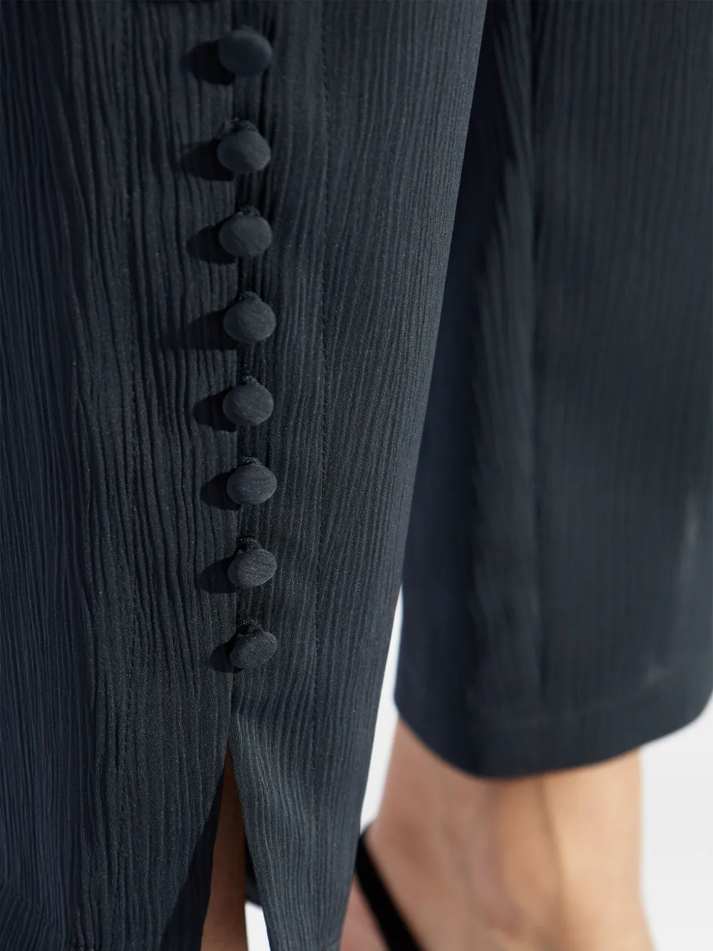 Shop Emporio Armani Elasticated Tapered Trousers In Blue