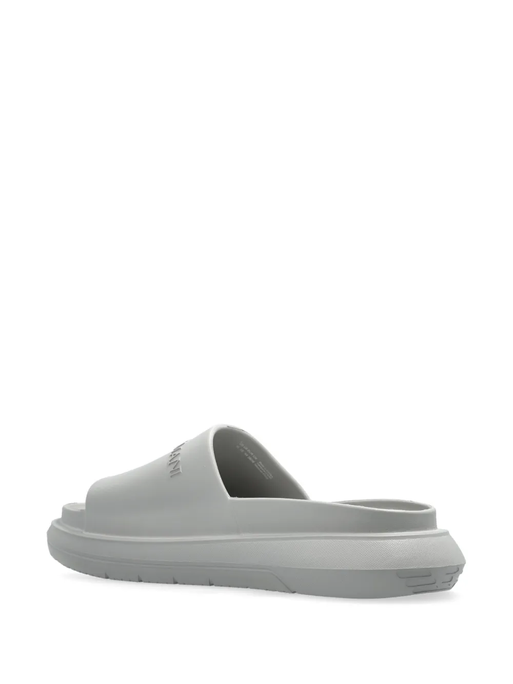 Emporio Armani logo-embossed slides Grey