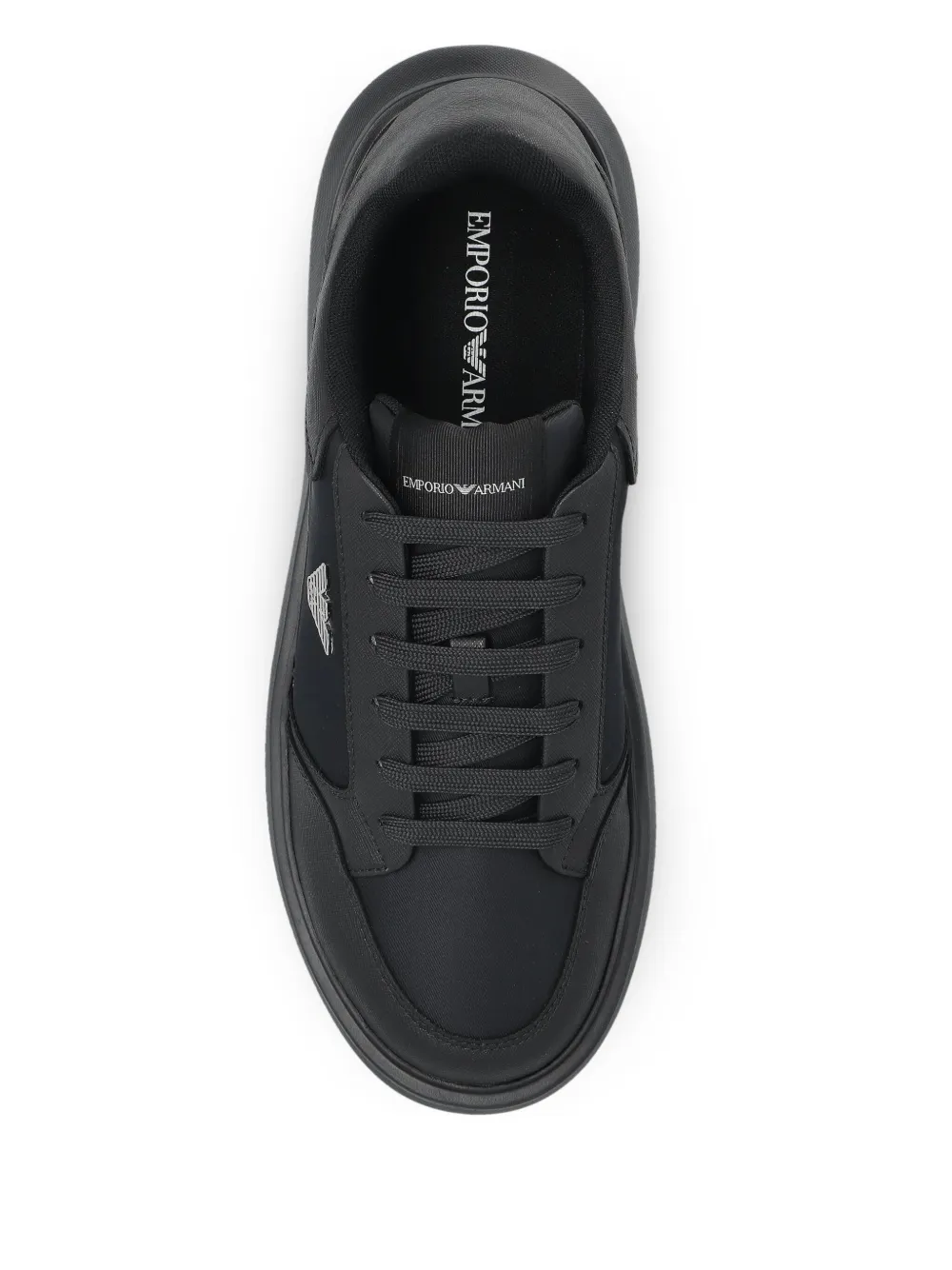 Emporio Armani logo patch trainers Black