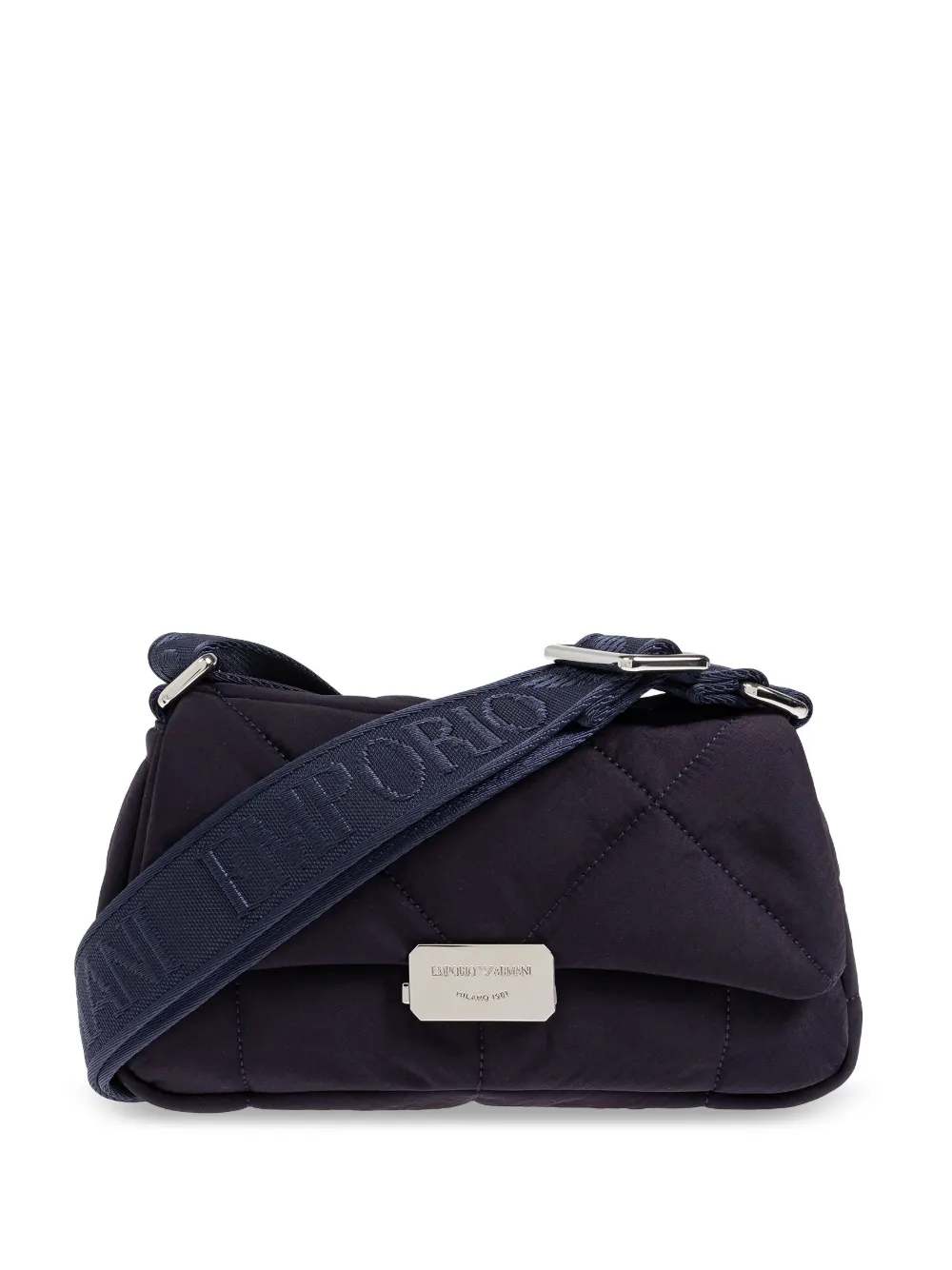 Emporio Armani Schoudertas met logo-jacquard Blauw