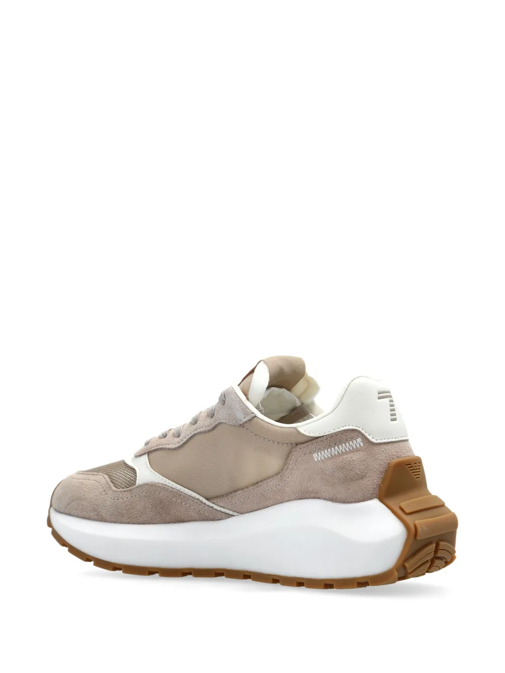 Ea7 Emporio Armani Sneakers met logoprint Beige