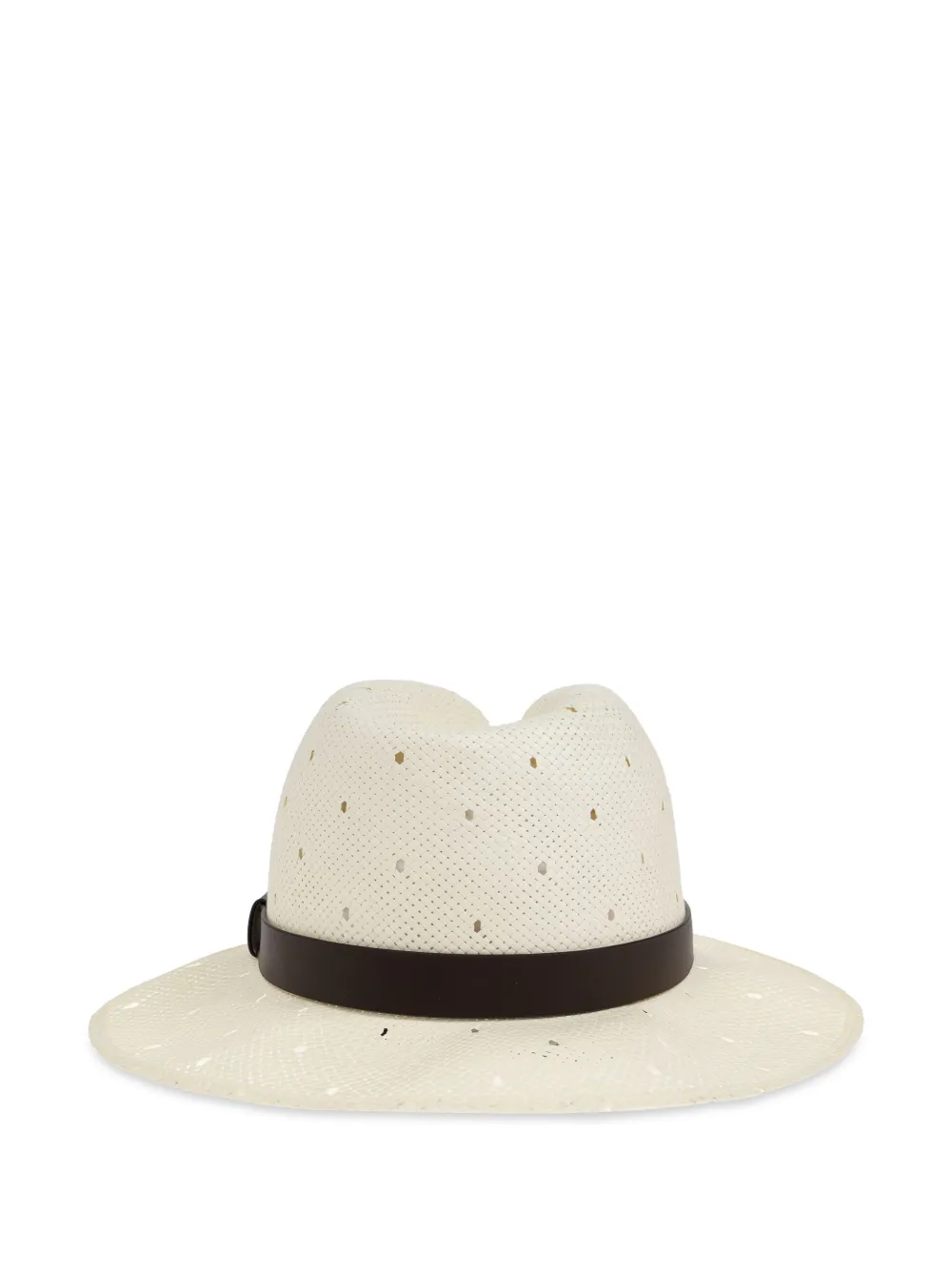 Giorgio Armani Fedora hoed met lint - Wit