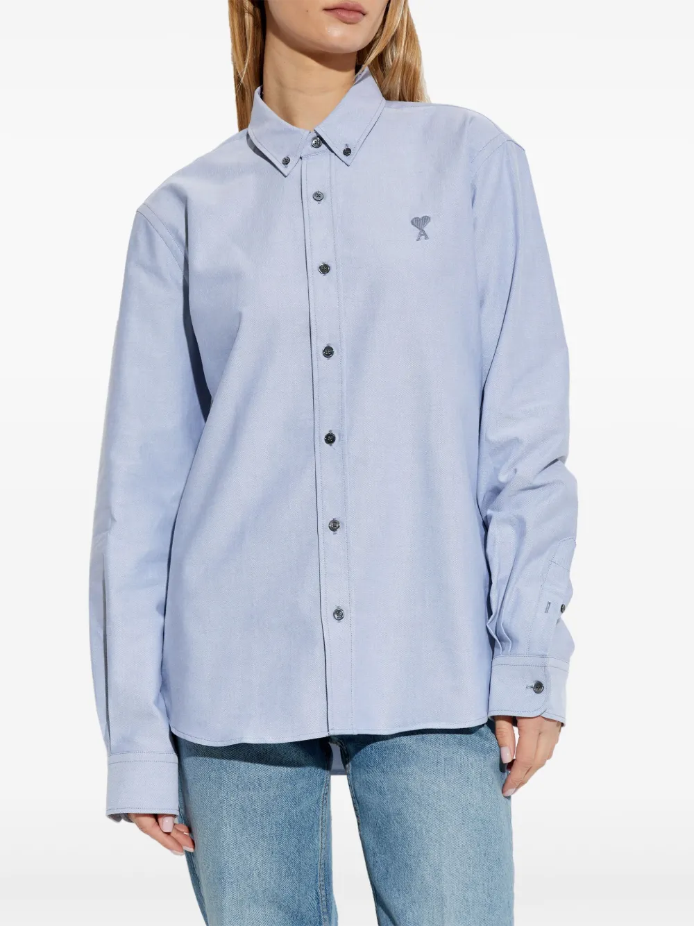 AMI Paris Katoenen blouse Blauw