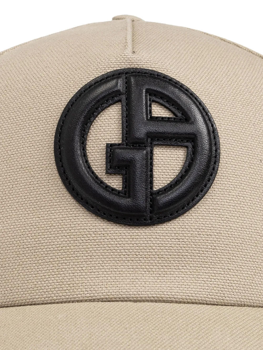 Giorgio Armani Honkbalpet met logopatch Beige