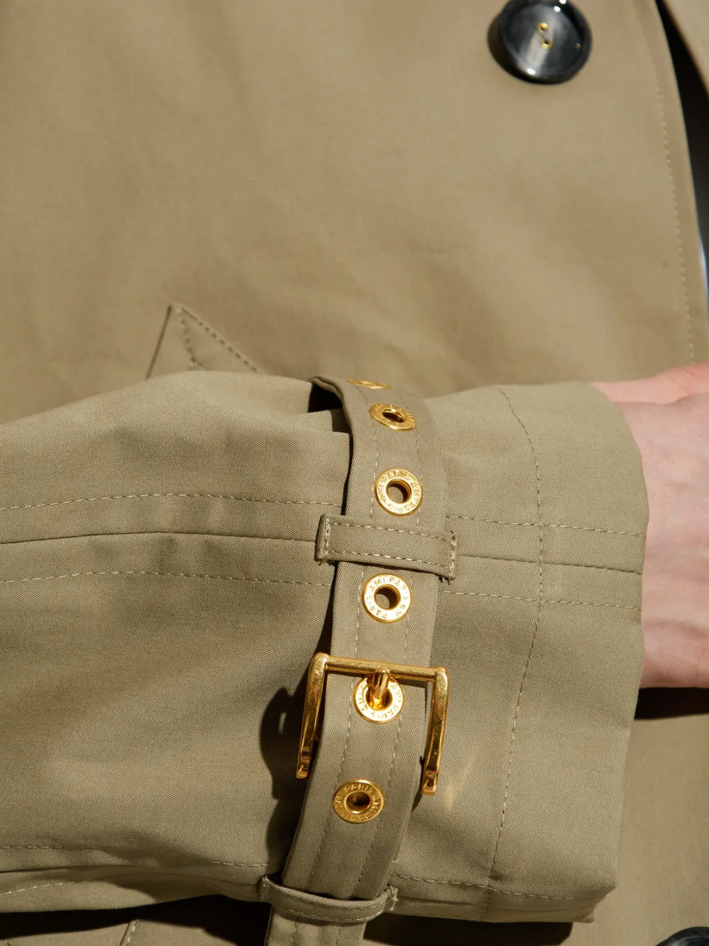 AMI Paris Katoenen trenchcoat Groen