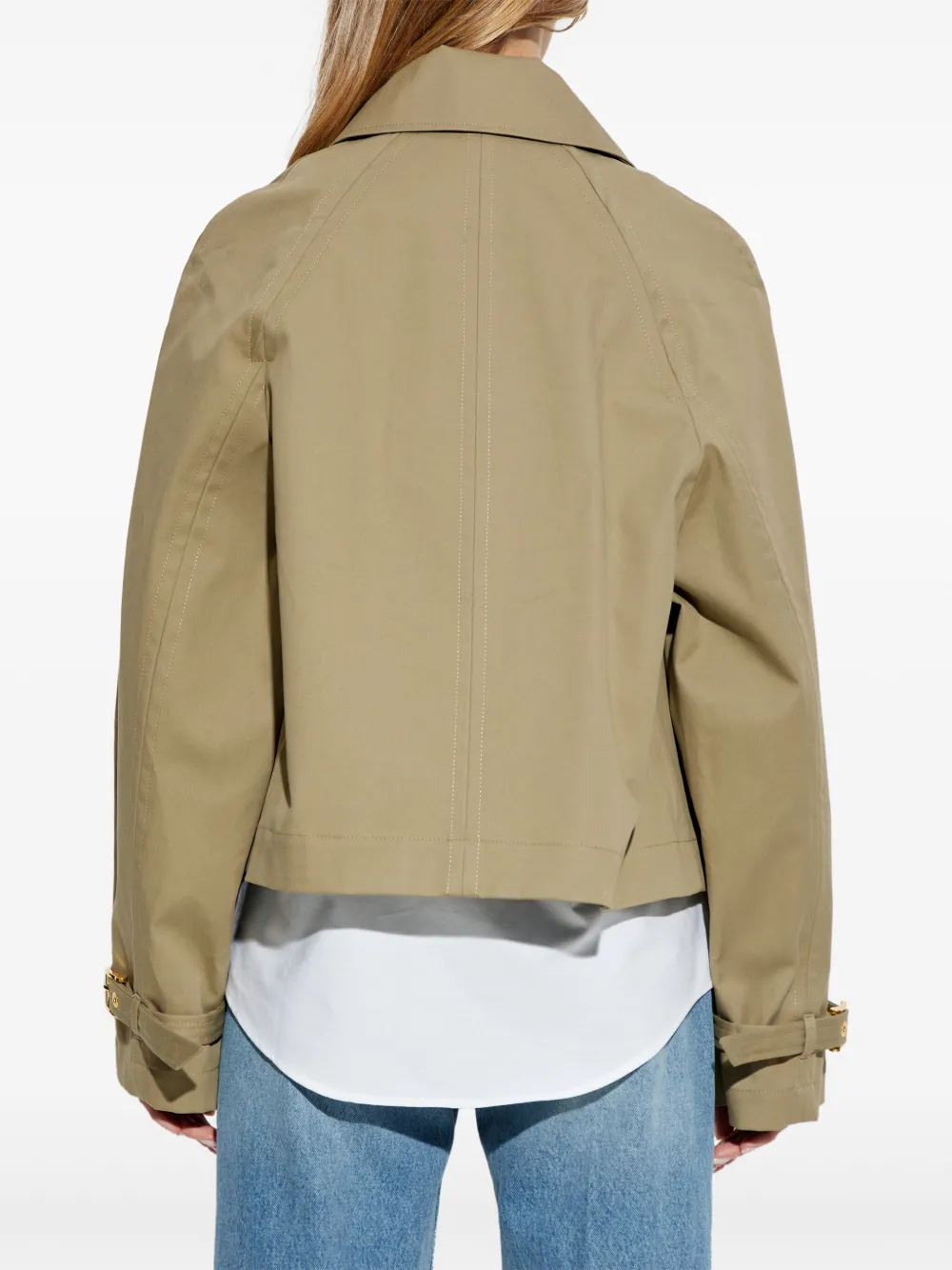 AMI Paris Katoenen trenchcoat Groen