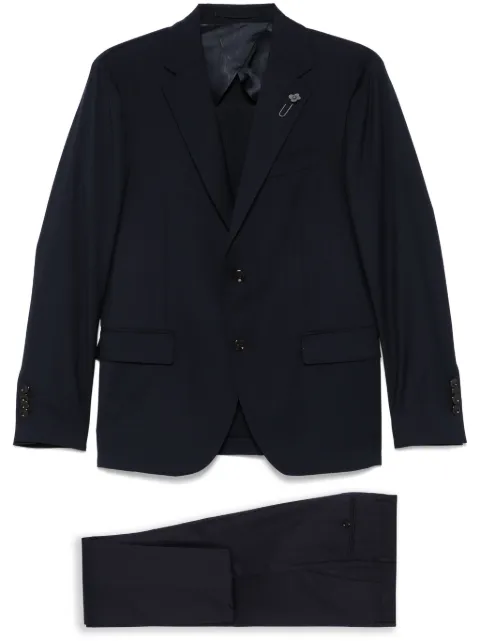 Lardini brooch-detail suit