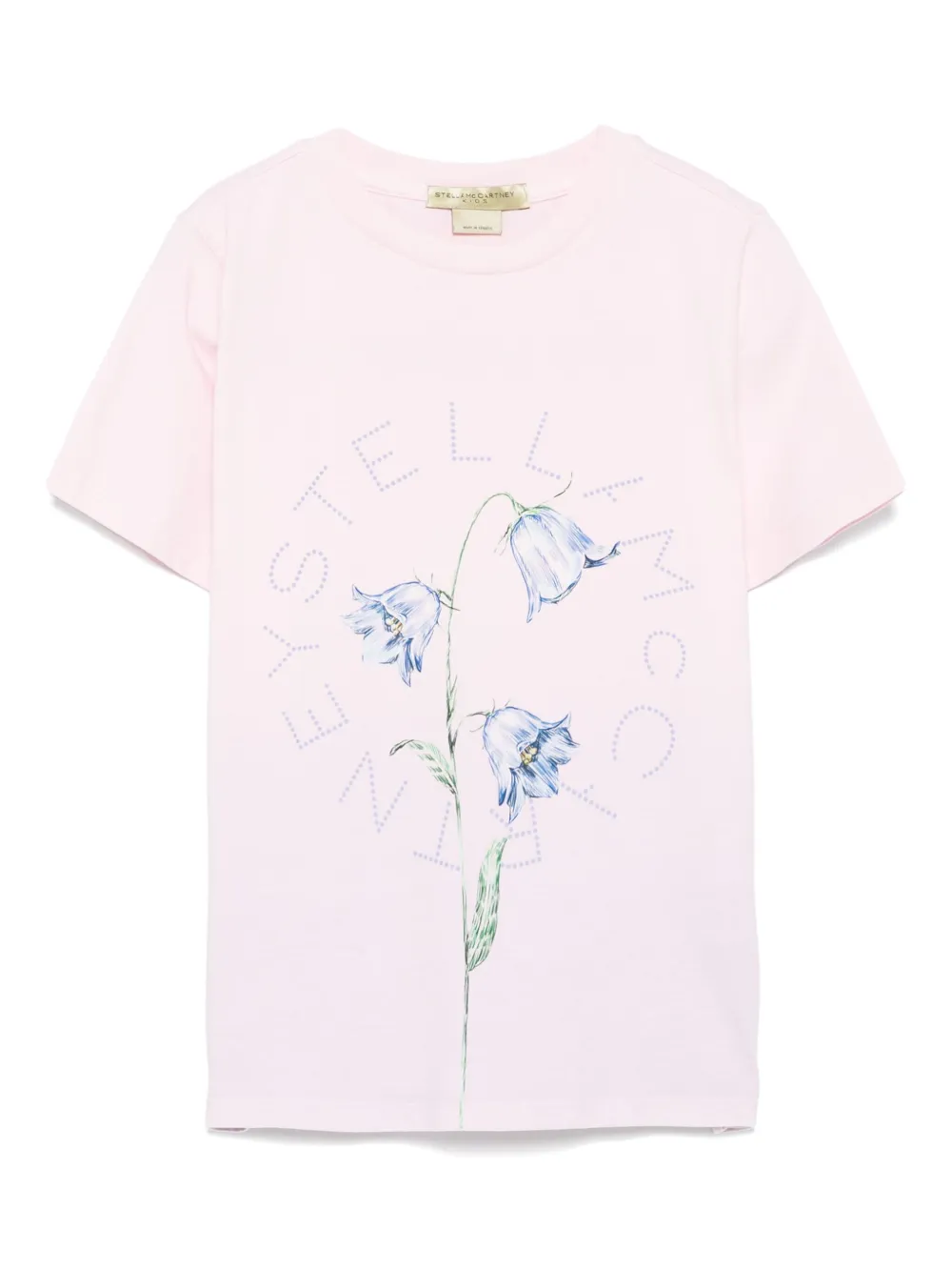 Stella McCartney Kids T-shirt met bloe print Roze
