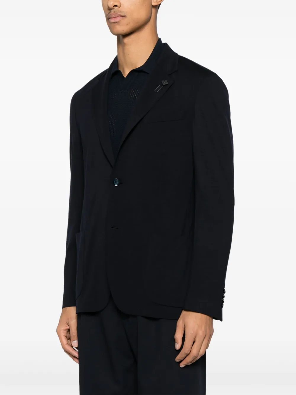 Lardini Blazer met broche Blauw