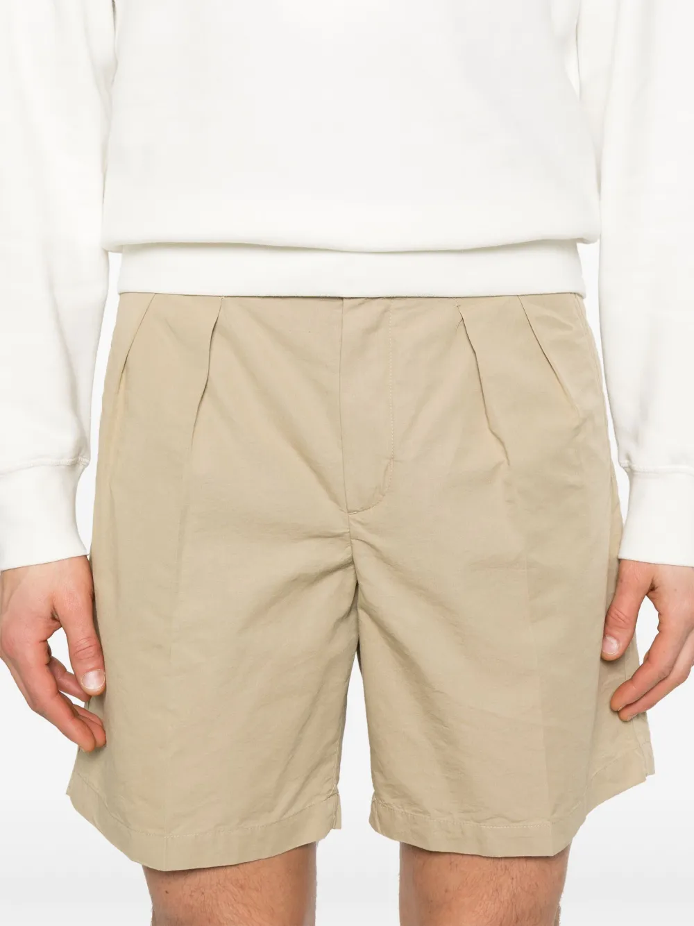 TOM FORD Shorts met plooidetail Beige