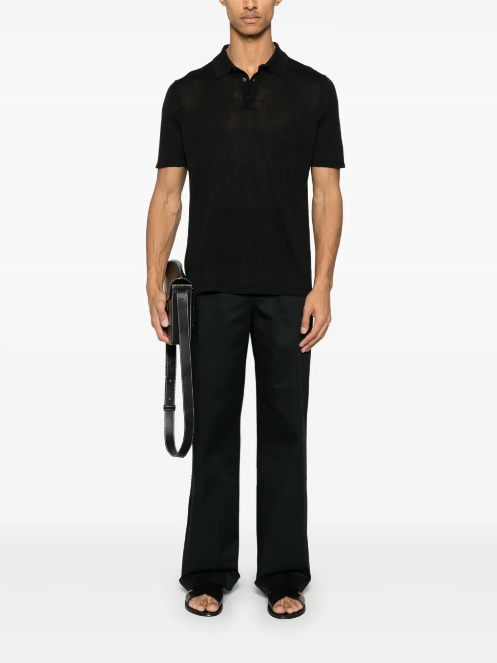 Roberto Collina cotton trousers - Zwart