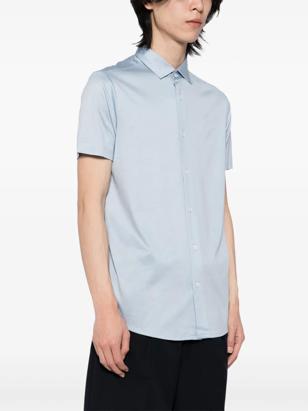 Emporio Armani Overhemd met logopatch Blauw