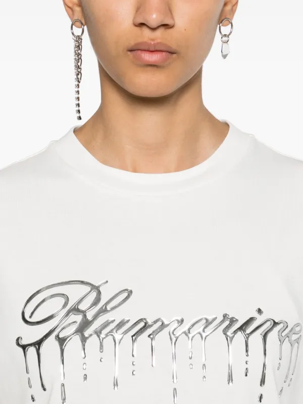 Blumarine ブルマリン　ロゴTシャツS Blumarine ロゴ Tシャツ | ホワイト | FARFETCH JP