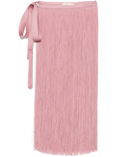 Blumarine falda corta con flecos