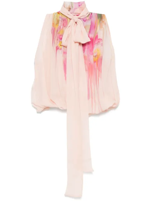 Blouse à fleurs imprimées - Blumarine - Modalova