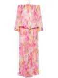 Blumarine floral-print georgette maxi dress - Pink