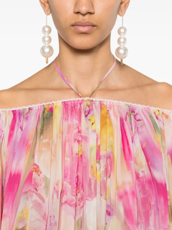 blumarine printed maxi dress Blumarine Butterfly-print Maxi Dress