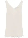 Blumarine ribbed tank top - Neutrals