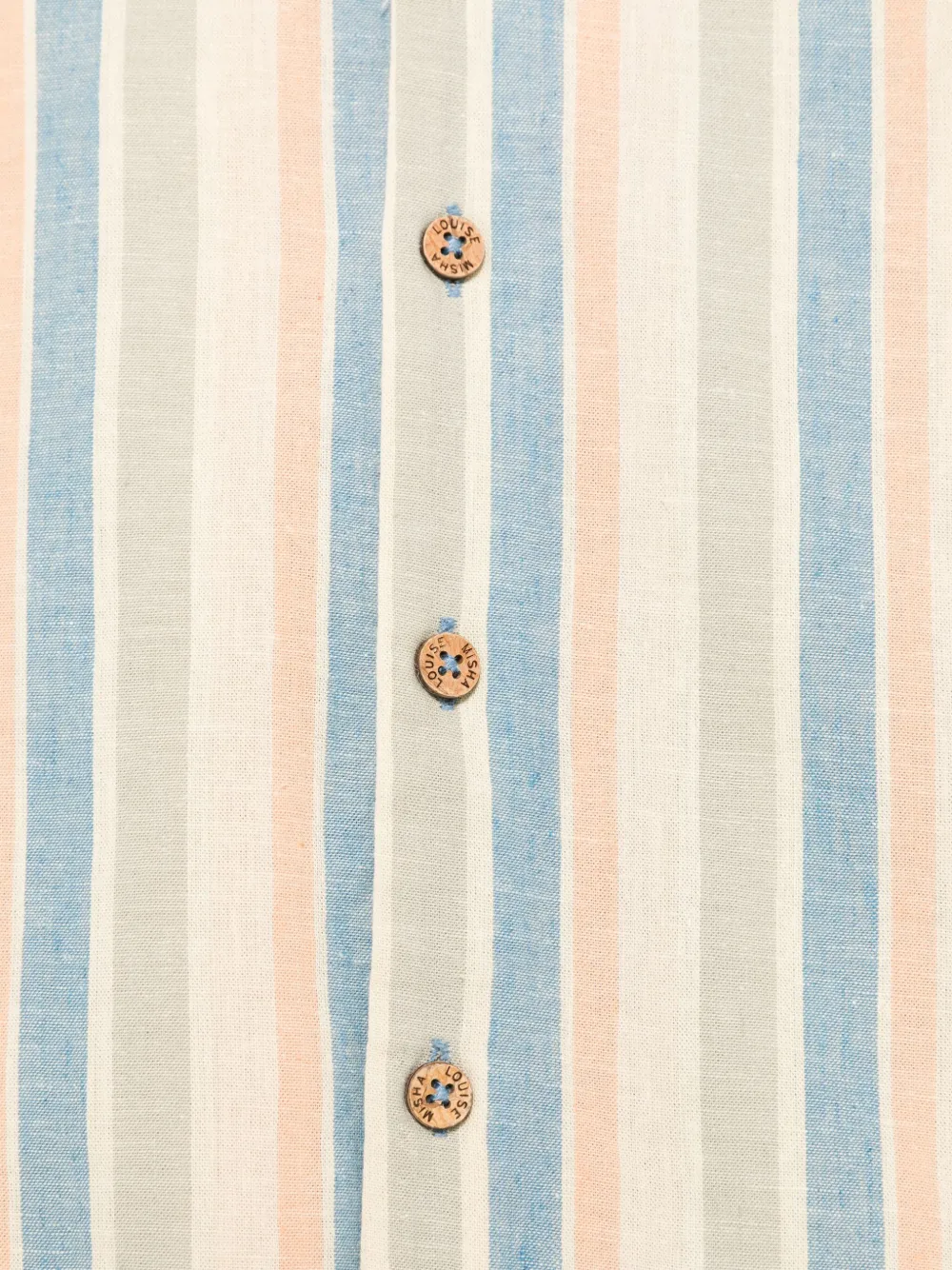 Louise Misha Alov Striped Cotton And Linen Shirt
