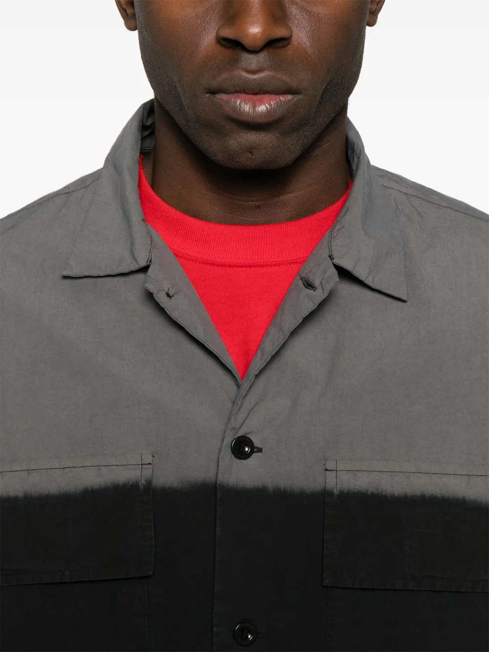 sacai Overhemd met colourblocking Grijs