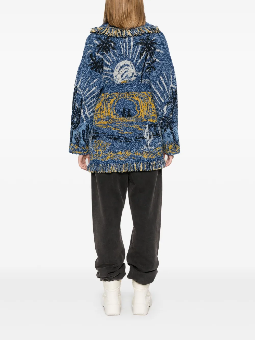 Alanui Come Gentle Night vest 4G16 EVENINGH BLUE MULTICOLOR