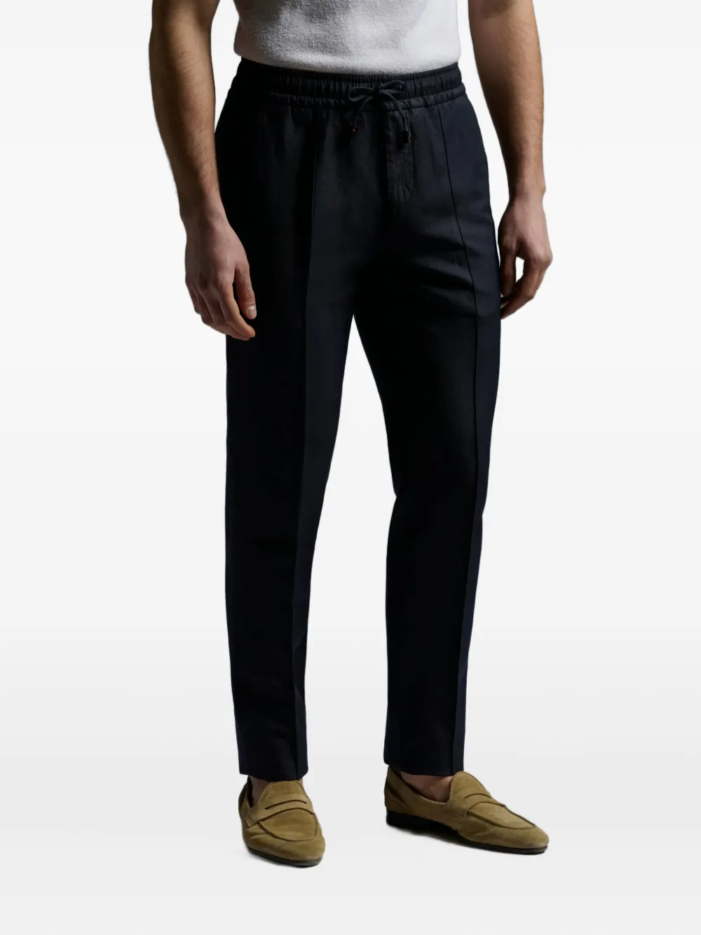 Isaia drawstring-detail trousers | Blue | Image 1