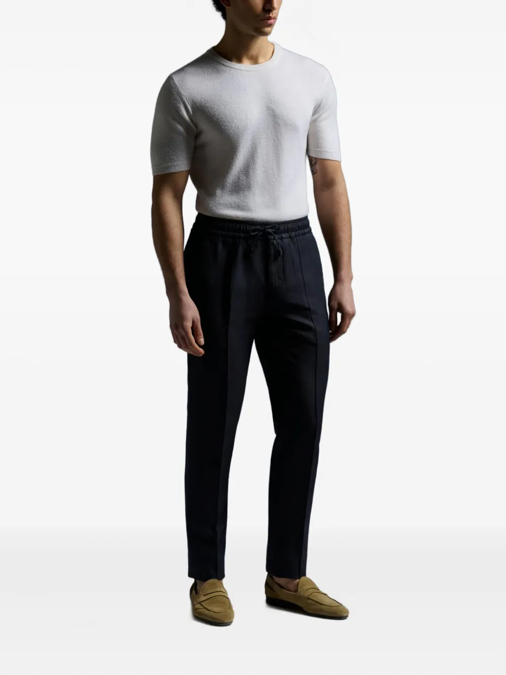 Isaia drawstring-detail trousers - Blauw
