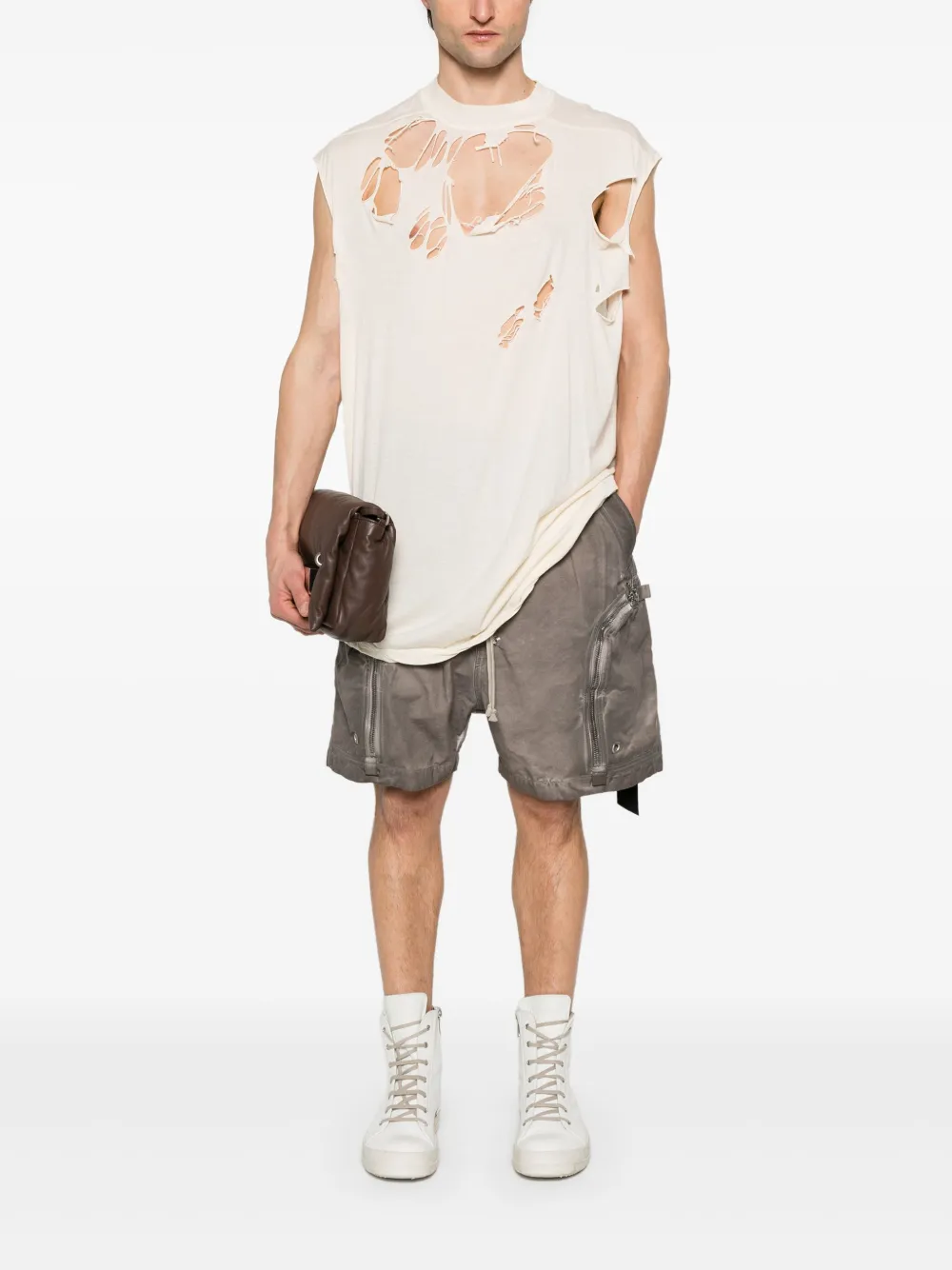 Rick Owens DRKSHDW Bauhaus cargo trainingsshorts - Bruin