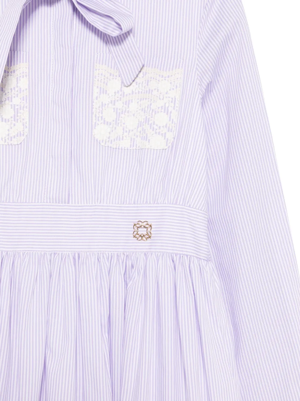 ELIE SAAB JUNIOR Gestreepte jurk Paars