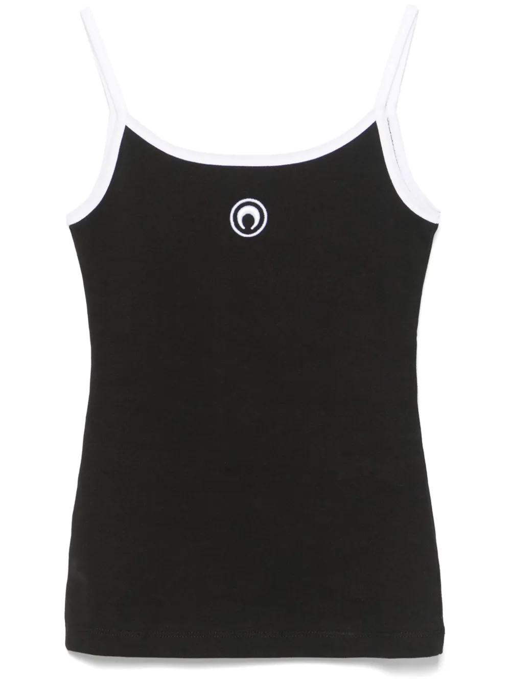 Marine Serre Geribbelde tanktop met Moon-logo Zwart