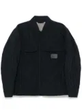 Emporio Armani logo-patch padded jacket - Blue