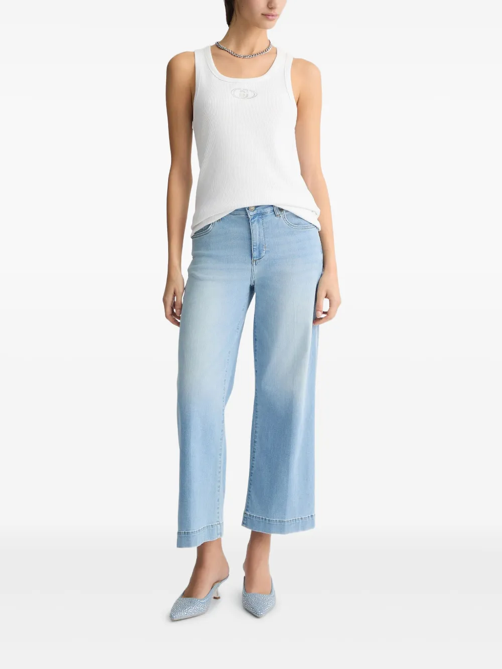 LIU JO Cropped flared jeans - Blauw