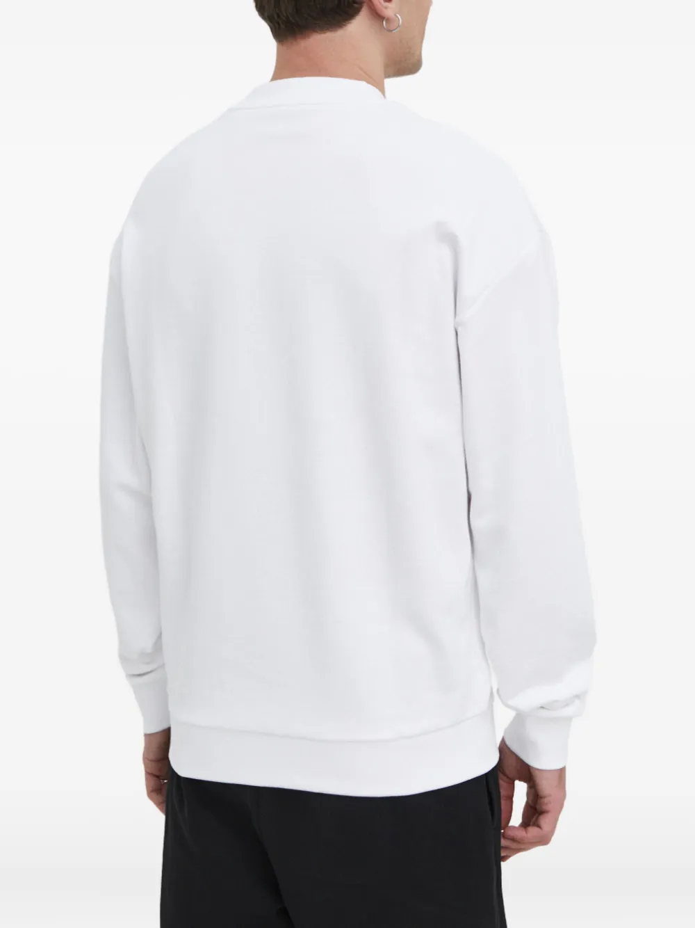 Hugo Boss Logo-print Sweatshirt In White