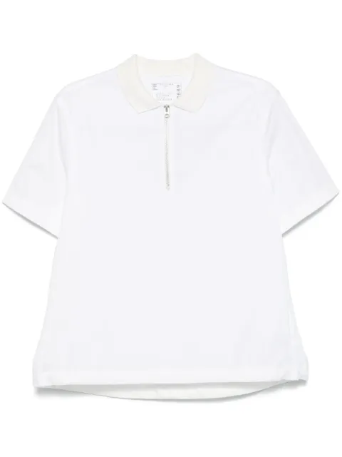 sacai cotton polo shirt